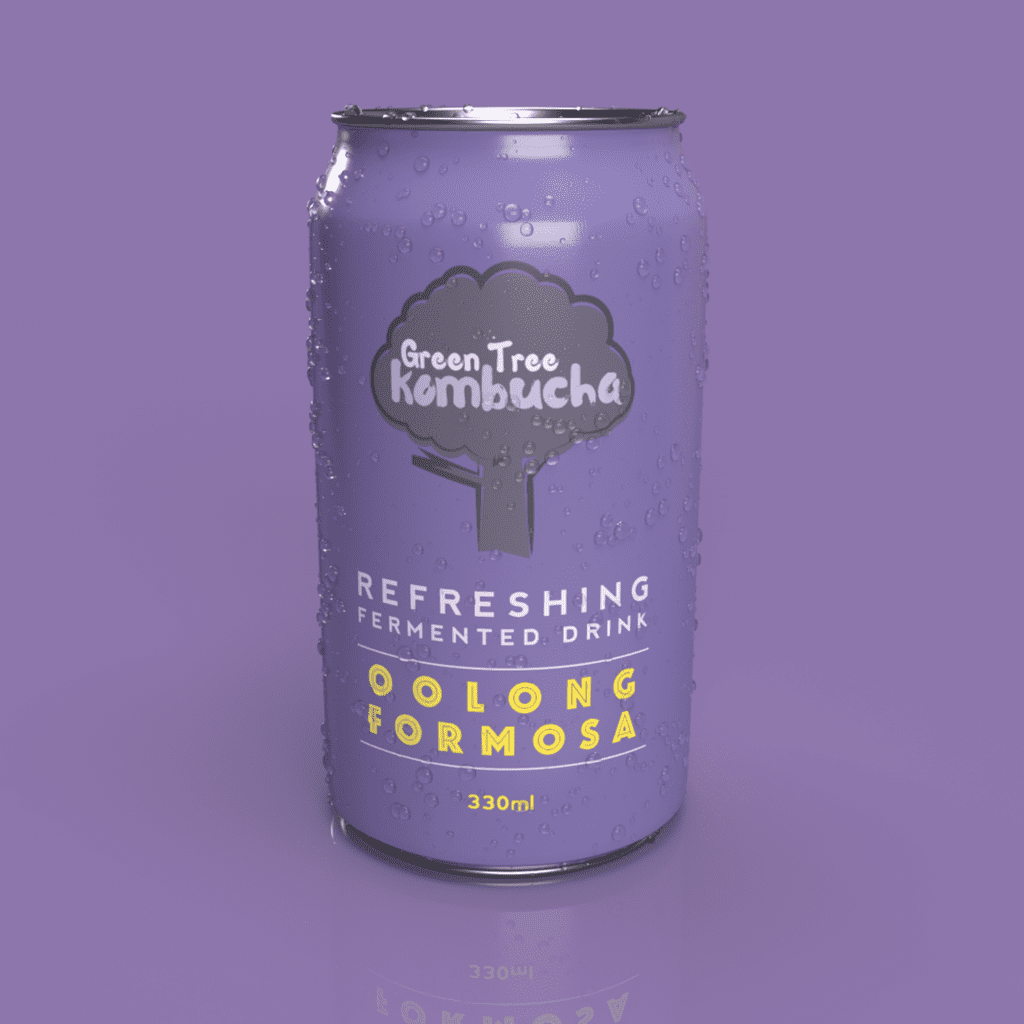 Green Tea Kombucha Concept Logo